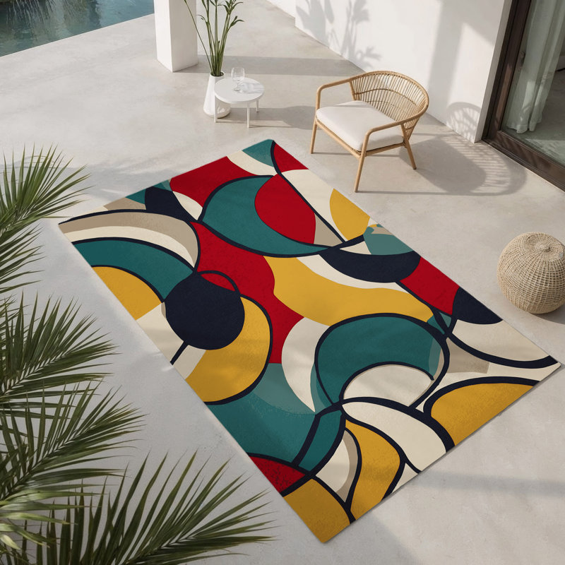 Zippy Pop Indoor And Outdoor Area Rug, Rectangle 4pi x 6 pi