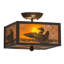 Rustic Lodge 2 - Light Semi Flush Mount