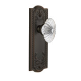Grandeur Parthenon Plate Single Dummy with Burgundy Crystal Door Knob