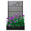 Boîte à fleurs en métal avec treillis