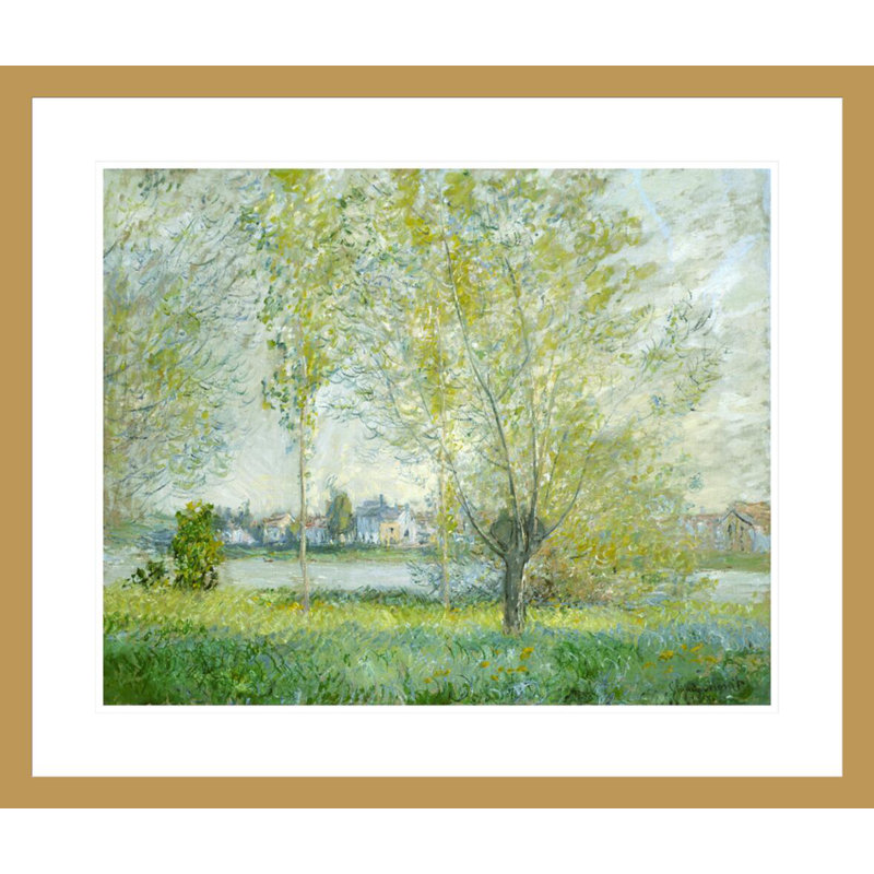«Willows at Vetheuil» par Claude Monet, impression giclée encadrée, H 23,5 po x l 27,65 po