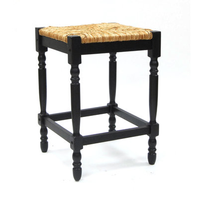 Natural Backless Bar Chair With Footrest