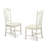 3 Piece Dining Room Table Set Contains a Rectangle Kitchen Table with Dropleaf and 2 Dining Chairs, Linen White-770660314-770660319-770660318