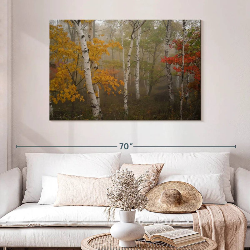 Alvord Autumn Birch Forest, H 32 po x l 48 po