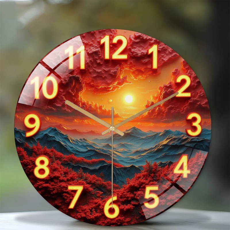 Horloge murale Sunset Mountain