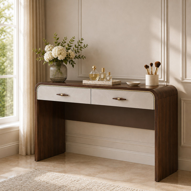 Houston 2-Drawer Vanity Desk - Walnut