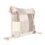 Lamar 22" Hand Embroidered Throw Pillow, Gray/Ivory