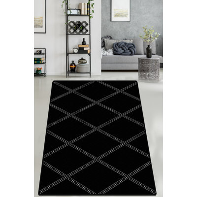 Premium Hall Carpet, 3.9 x 4.9 Feet | 100% Polyester, 0.16 in Pile Height, Antibacterial, Non-Slip Felt Dot Underside | Machine Washable, Durable & Stylish for Living Room, Entryway, & Home Décor
