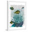 «Blue Coral Fish», reproduction encadrée-18743485