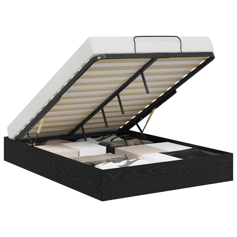 Bed, Small Double (4'), Black Oak