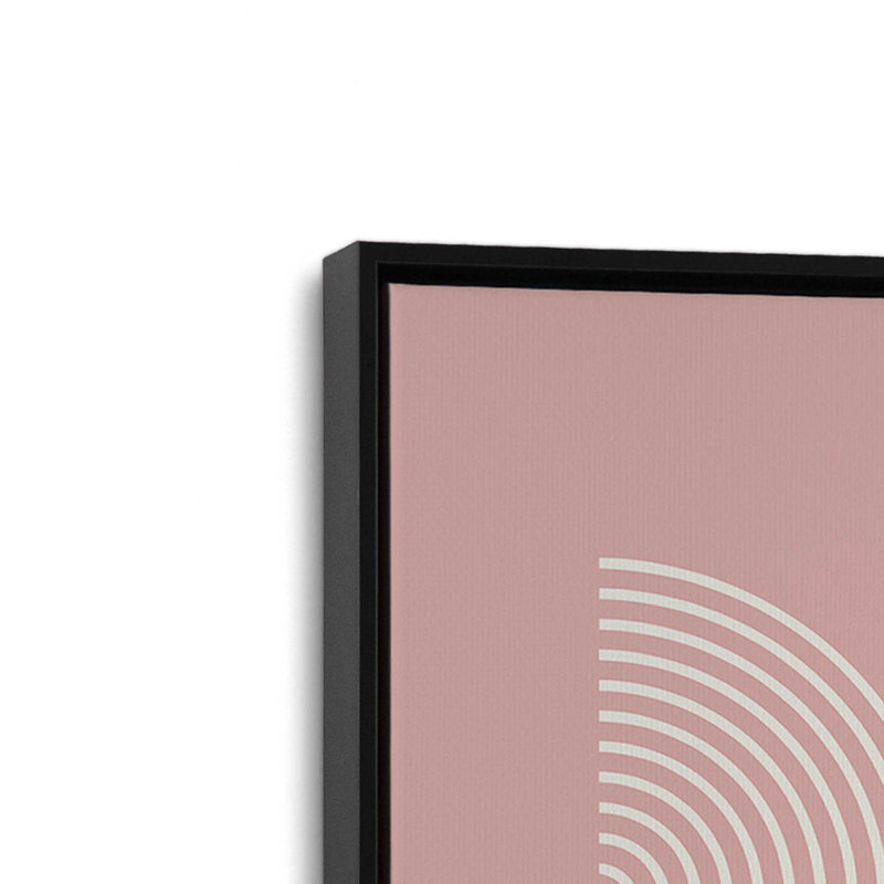 Bauhaus Flow, Cadre flottant noir satiné, Rose, H 30,75 po x l 20,75 po