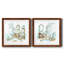 Blue Opulence I - ensemble de 2 peintures encadrées-127192421-127192422