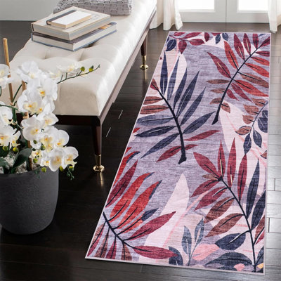 Traditional Area Rug Modern Non Slip Mat Large Entryway Rugs Washable Carpet Pad for Bedroom - 3001