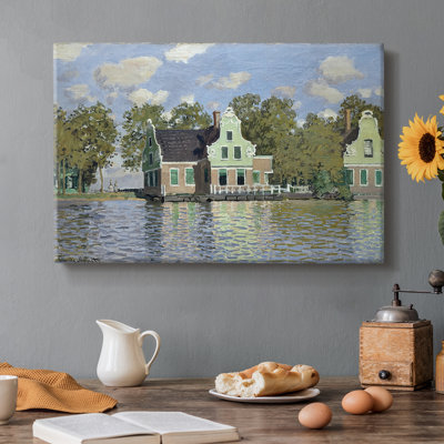 Maisons sur l'Achterzaan - Claude Monet - Toile tendue avec châssis - 1871