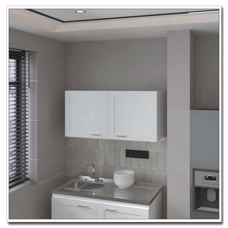 Armoire murale blanche avec 2 portes, Blanc