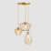 3-light Glass Suspended Chandelier