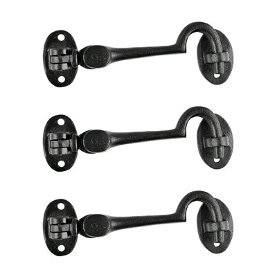 Boulon à oeillet en fer forgé noir 4,5 po
