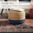 Teele 18" Wide Round Pouf Ottoman-2029426611