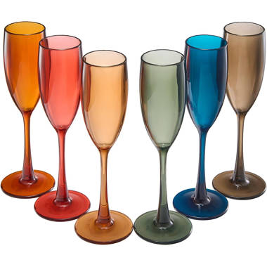 Vietri Contessa Assorted Champagne Glasses - Set of 4