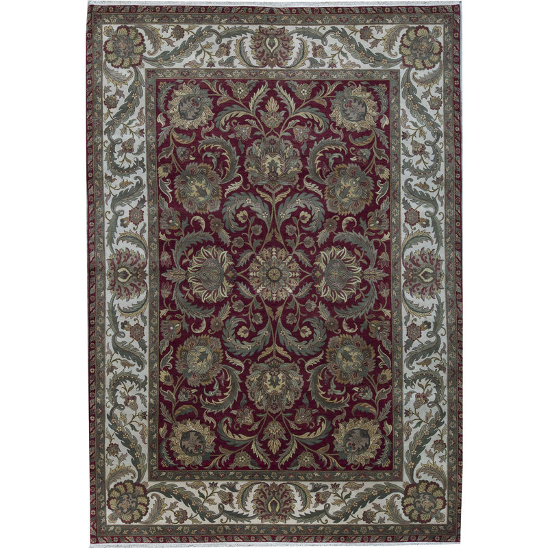 Tapis rouge noué à la main de haute qualité