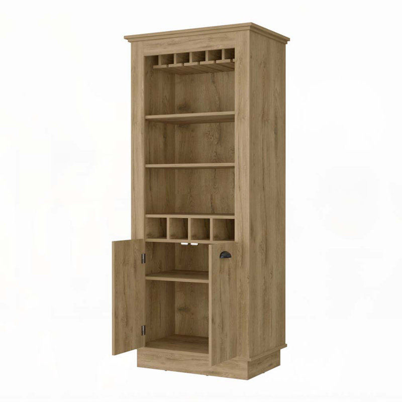 Armoire-bar à vin Macadamia, Brun