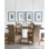 Ensemble de 4 art mural fougère botanique noir et blanc, décoration murale pour le vestibule du salon, 20 po x 28 po