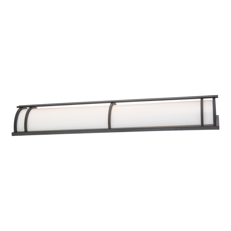 Skyscraper Outdoor Dimmable LED Flush Mount, Black, 2700K, 37" H x  9" W x 4.875" D