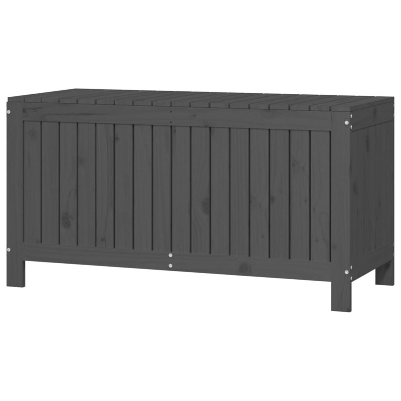Ebern Designs Liggitt 115cm W 210L Water Resistant Pine Solid Wood Deck Box, Grey