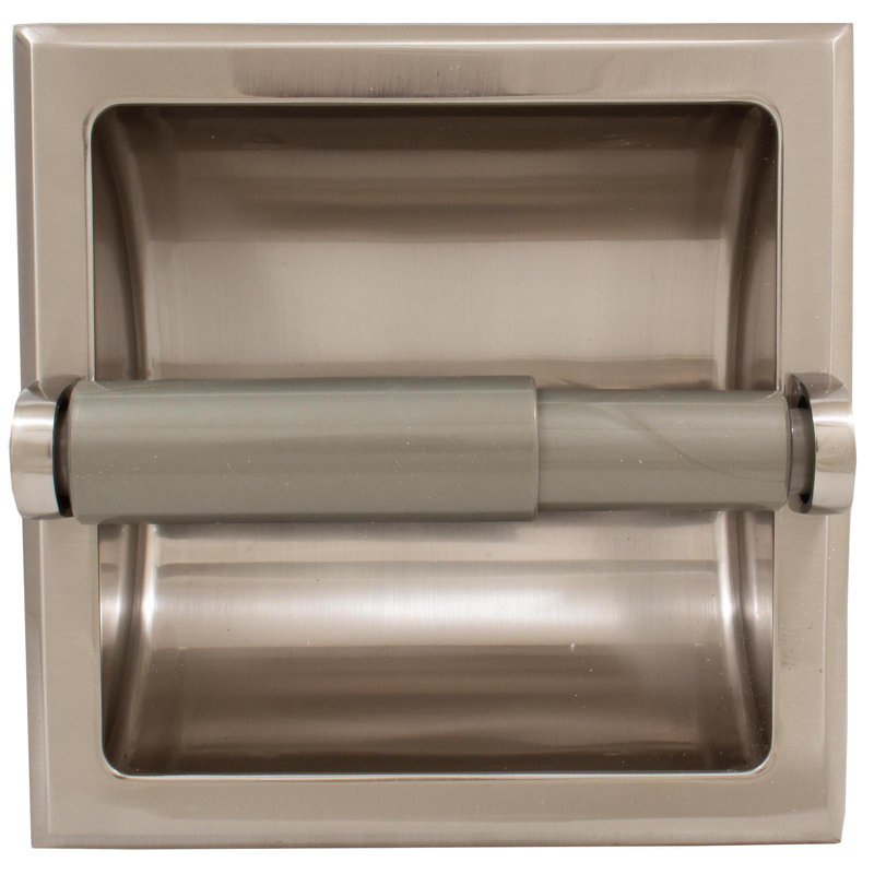 Porte-papier hygiénique encastré Lakewood, Nickel satiné