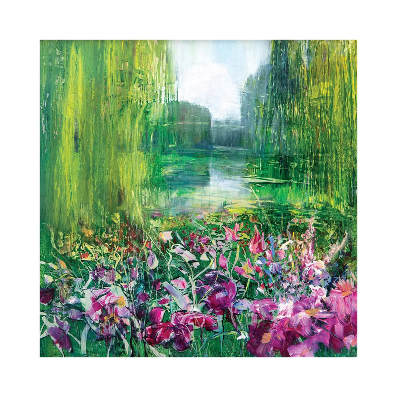 «Giverny» par Jen Williams - impression d'art graphique, Pas de tapis, Toile tendue, H 12 po x l 12 po x P 0,75 po