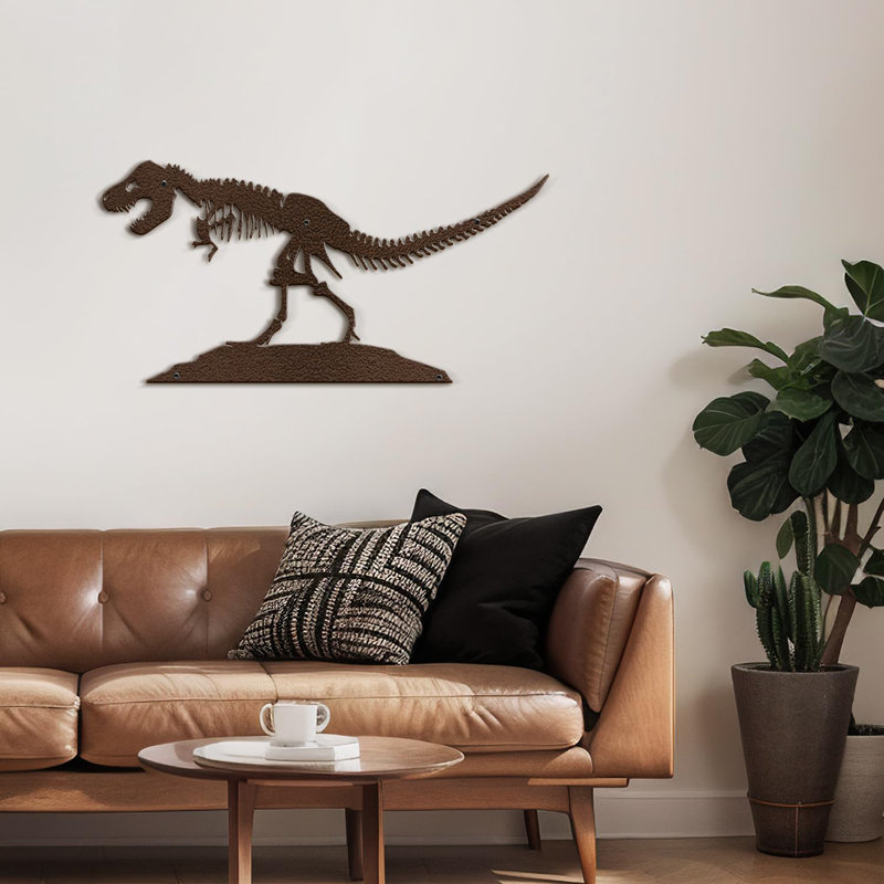 Décoration murale en métal, H 6 po x l 18 po x P 0,05 po, Bronze