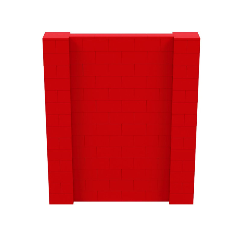 Ensemble mural de blocs géants 7 'T, H 84 po x l 72 po x P 12 po, Rouge