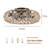 Ceiling-mounted Jute Rope Fan Light Strip with 4 Bulbs, Dimmable, 7 Dlades, Reversible DC Motor