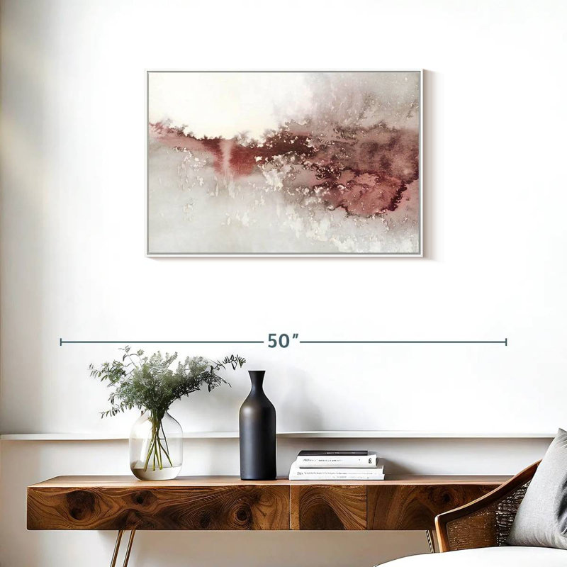 Douces vagues I, Cadre flottant blanc, 31 po x 21 po