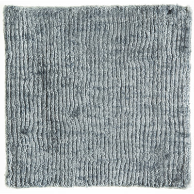 Tapis en denim clair en soie tissé à la main Minimalist