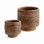 BURMA RATTAN CACHEPOTS SMALL