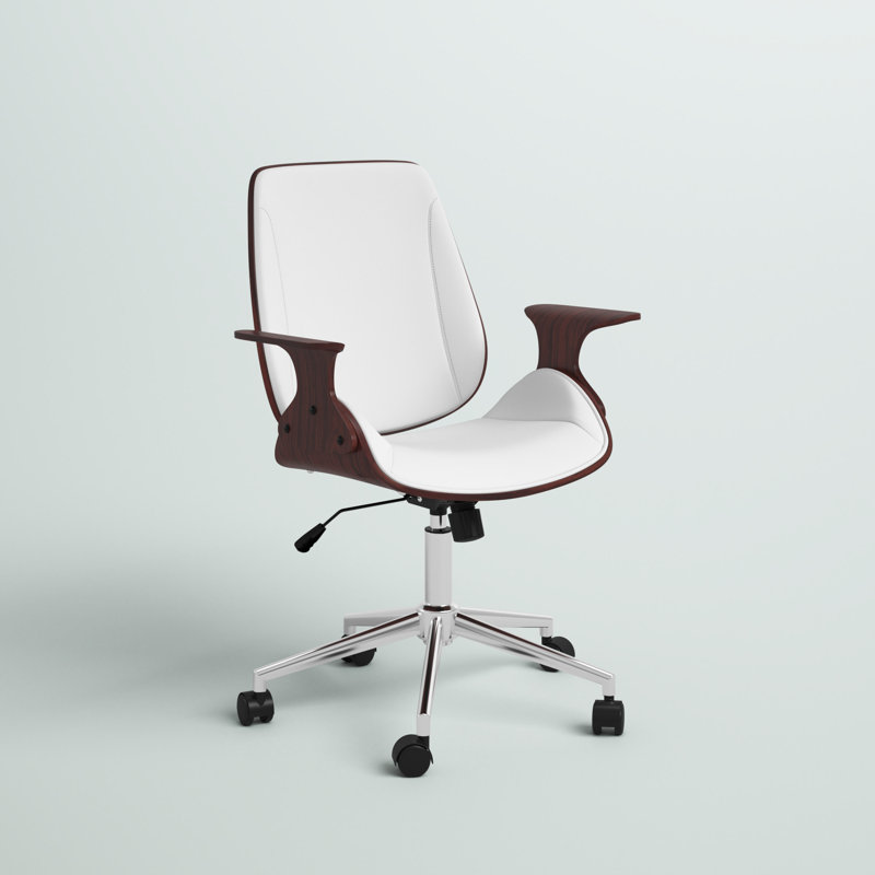 Chaise de bureau Amery, Blanc