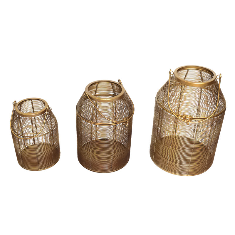 Metal Floor Lantern, Gold
