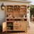 Large Fir Wood Potting Bench,45.3''L Multi-Functional Outdoor Patio Kitchen Island with Hutch-124605308