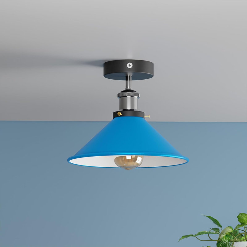 Douchette encastrée industrielle en métal E26, Blue