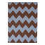 Blue & Brown Chevron Dhurrie Cotton Rug - 10' x 14'13"