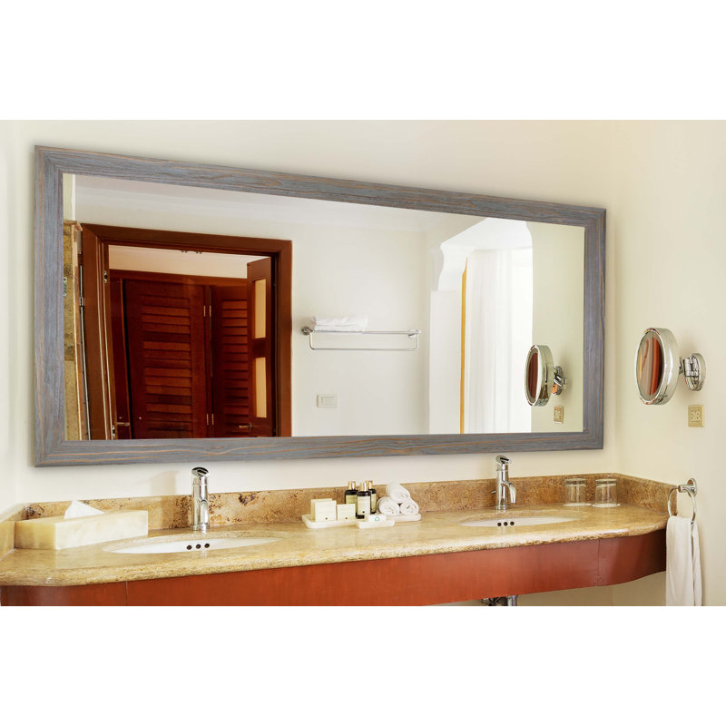 Pernie Wood Flat Mirror, 39.25" H x 78.25" W