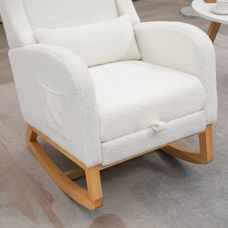 Chaise berçante Jakela, Naturel, Ivoire