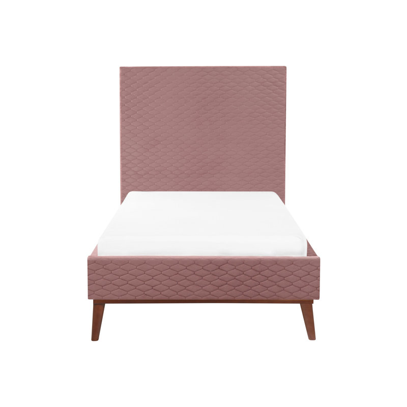 Adamira Upholstered Storage Bed, European Single (90 x 200cm), Brown/Pink