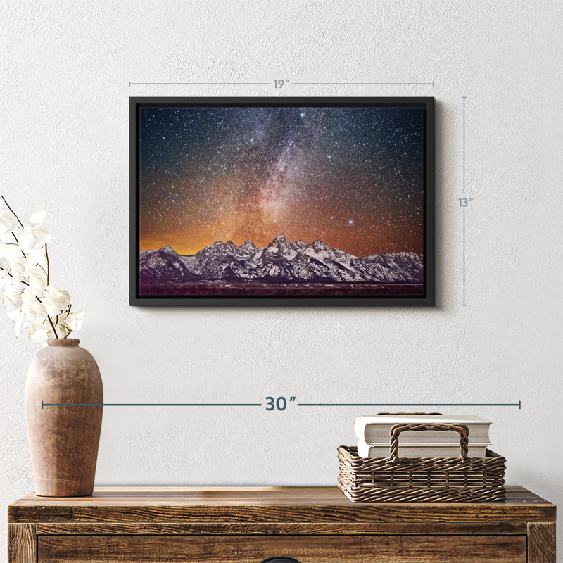 Milky Way Over Grand Teton Canvas Print, 13" H x 19" W