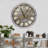 Wall Clock 24" Round Oversized for Living Room decor with Real Moving Gears America Collection-73808852