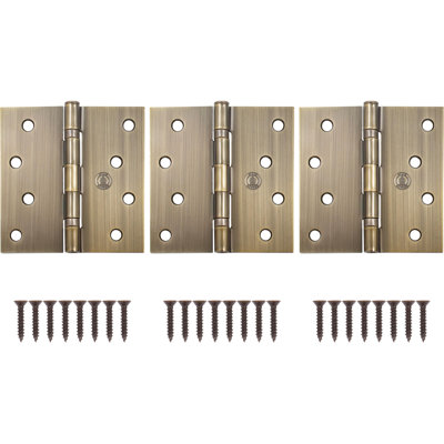 Charnières de porte à roulement à billes 4 po, coin carré