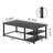 47" Adjustable Shelf Modern Coffee Table, Dark Gray-1523920143