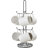 Spectrum Yumi Black 8-Hook Mug Tree Stand for Coffee Mugs and Tea Cups