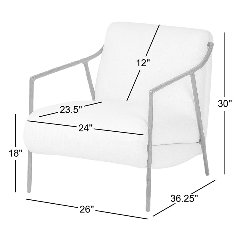 Cassidy Chair-Crypton Nomad Snow, Nomad Snow Crypton Performance Chenille